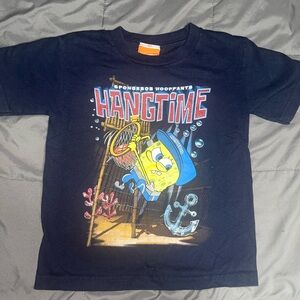 Vintage Nickelodeon 2004 SpongeBob Hooppants Navy T-Shirt